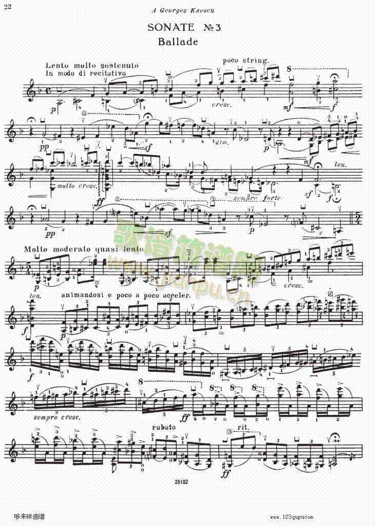 伊萨伊小提琴奏鸣曲（sonate No3）1