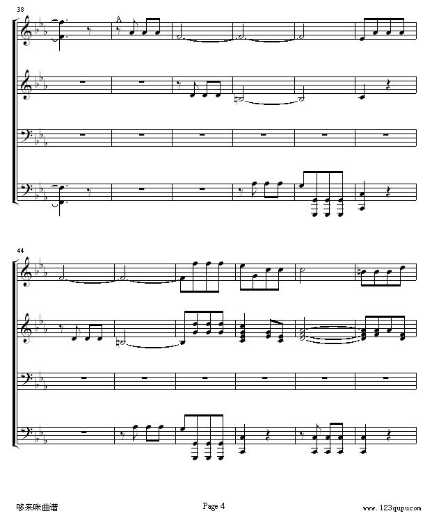 命运交响曲 -（钢琴4手联弹）-贝多芬4