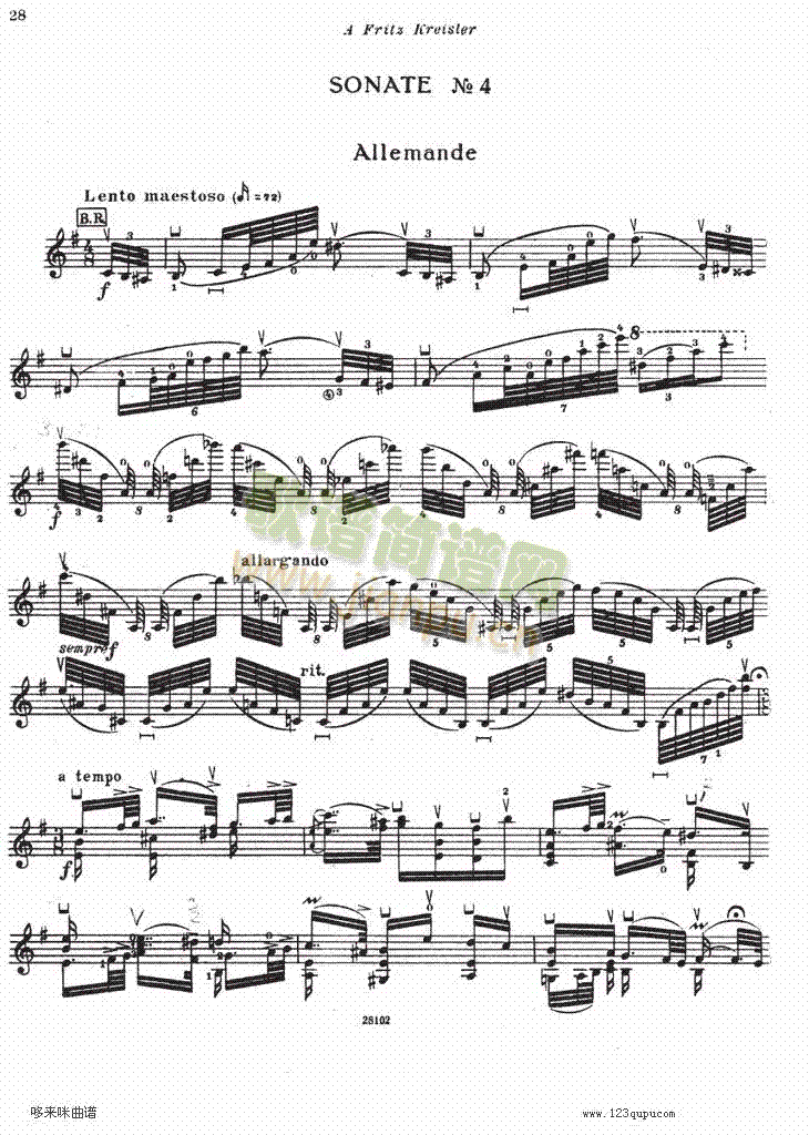 伊萨伊小提琴奏鸣曲（sonate No4）1