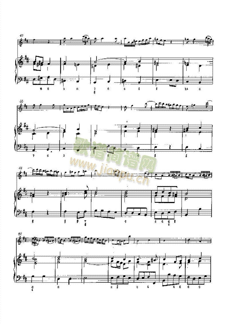 D大调第六奏鸣曲（钢伴） 管乐类 长笛4