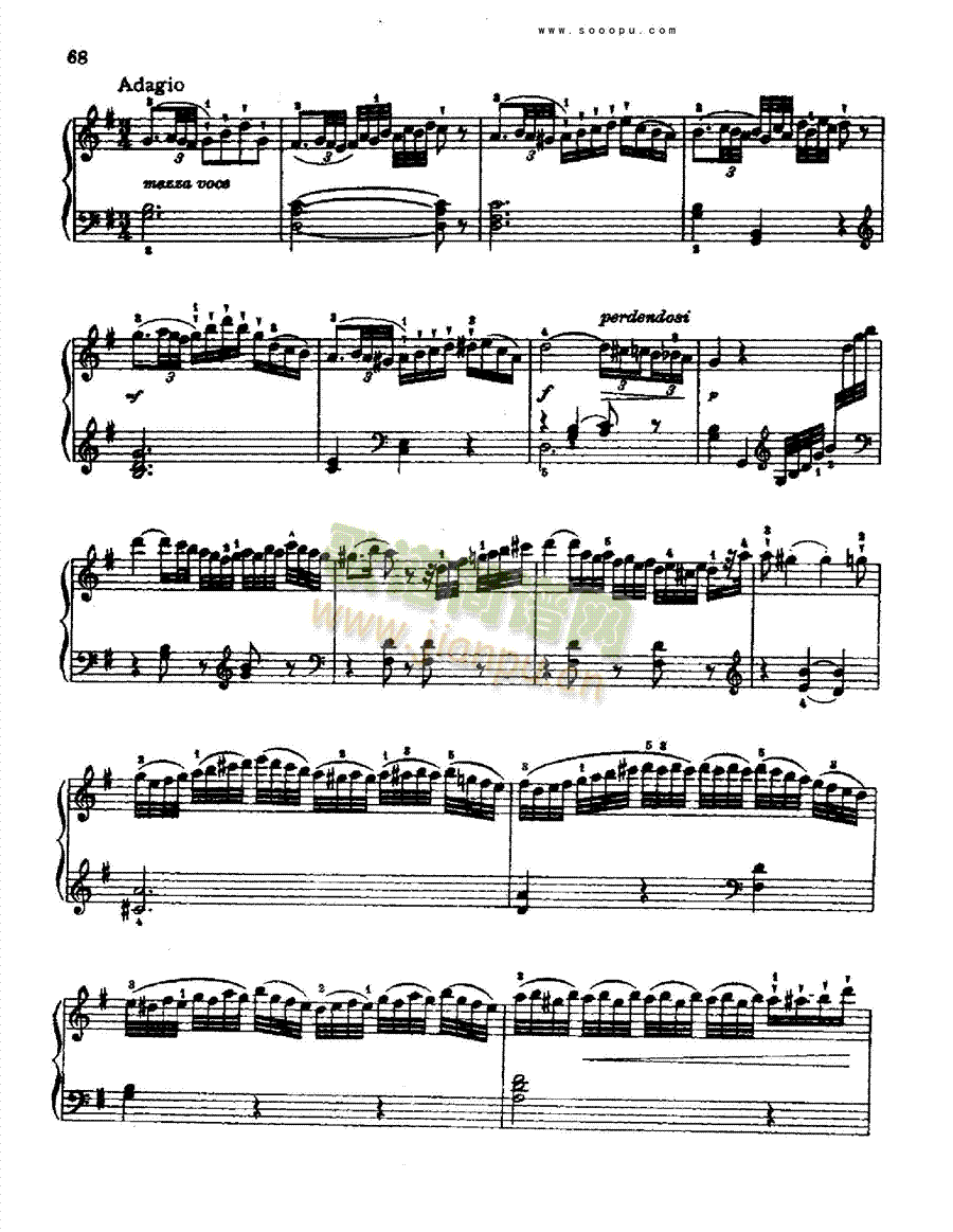奏鸣曲八1778年出版 键盘类 钢琴5