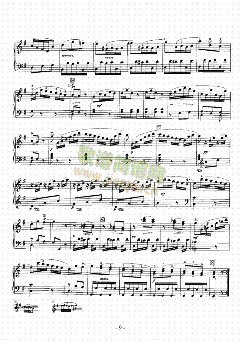 G大调奏鸣曲（嬉游曲） 键盘类 钢琴9