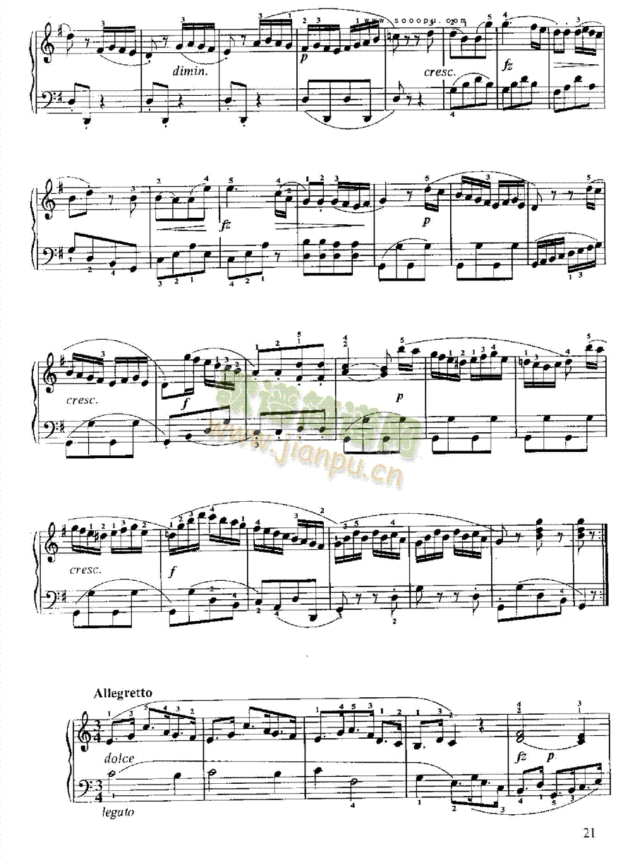 小奏鸣曲(Op.36 No.1) 键盘类 钢琴6
