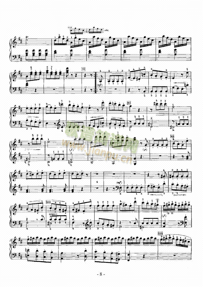 b小调奏鸣曲 键盘类 钢琴8