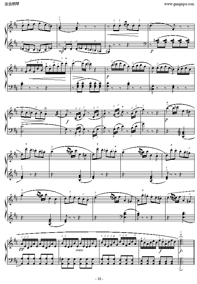 D大调奏鸣曲K.311-完整版16