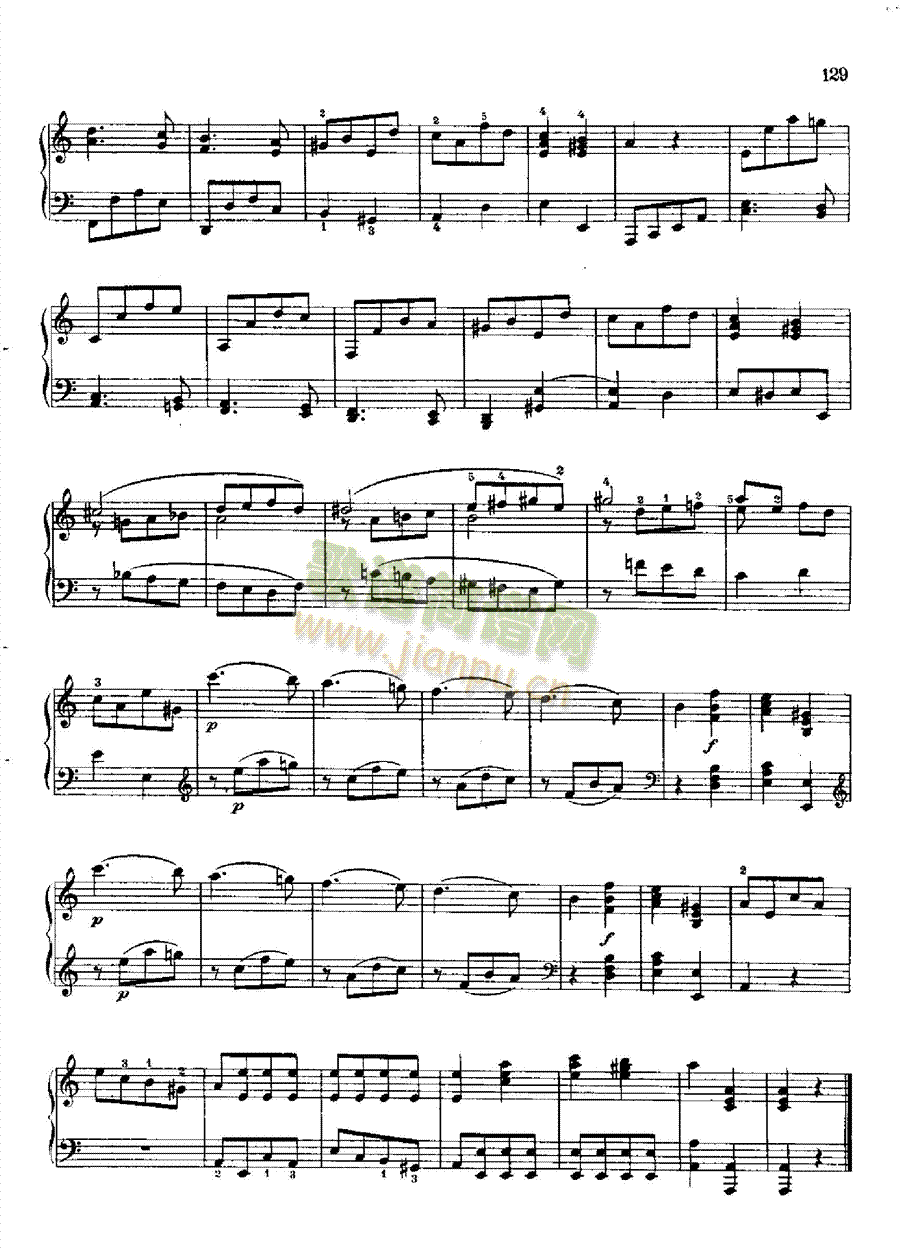 奏鸣曲Nr.810 键盘类 钢琴19