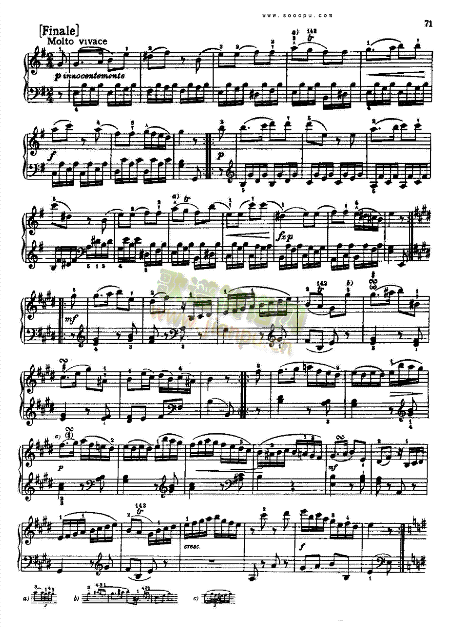 奏鸣曲八1778年出版 键盘类 钢琴8