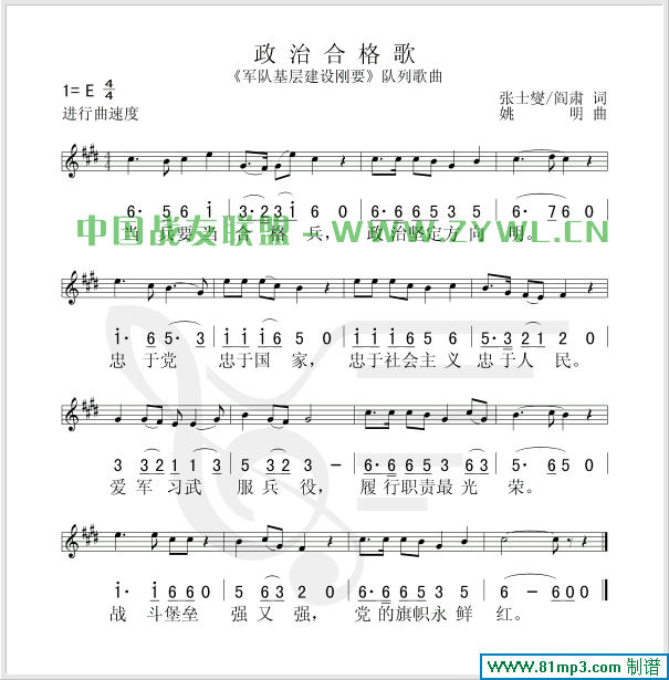 政治合格歌1