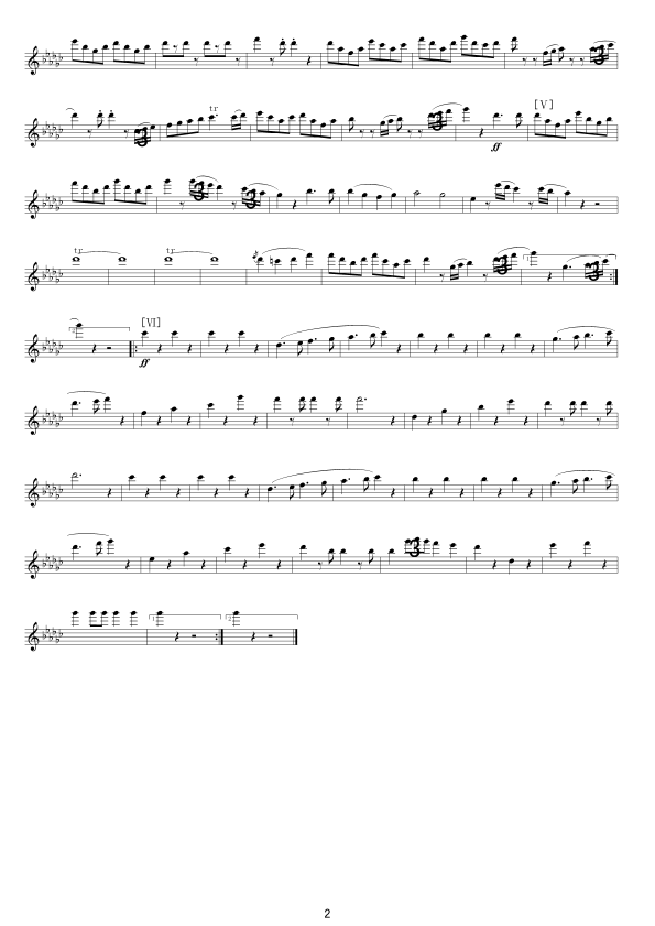 老朋友进行曲(短笛)军乐线谱2