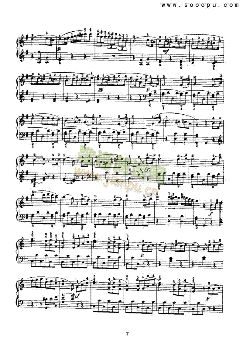 G大调奏鸣曲 键盘类 钢琴7