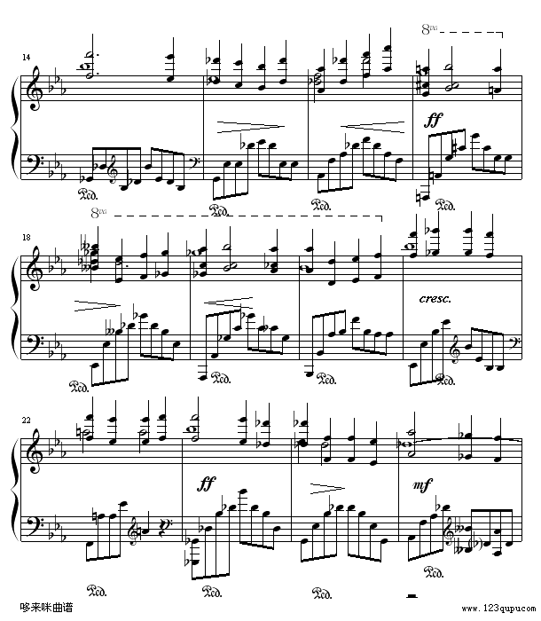 第二钢琴协奏曲第三乐章(部份)-拉赫玛尼诺夫2