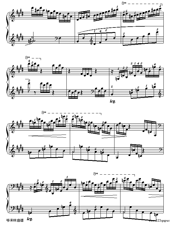 E大调练习曲-莫什科夫斯基3
