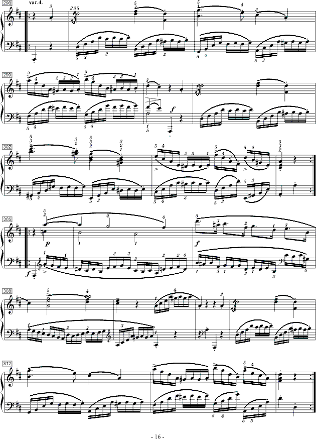 莫扎特D大调钢琴奏鸣曲K.28416