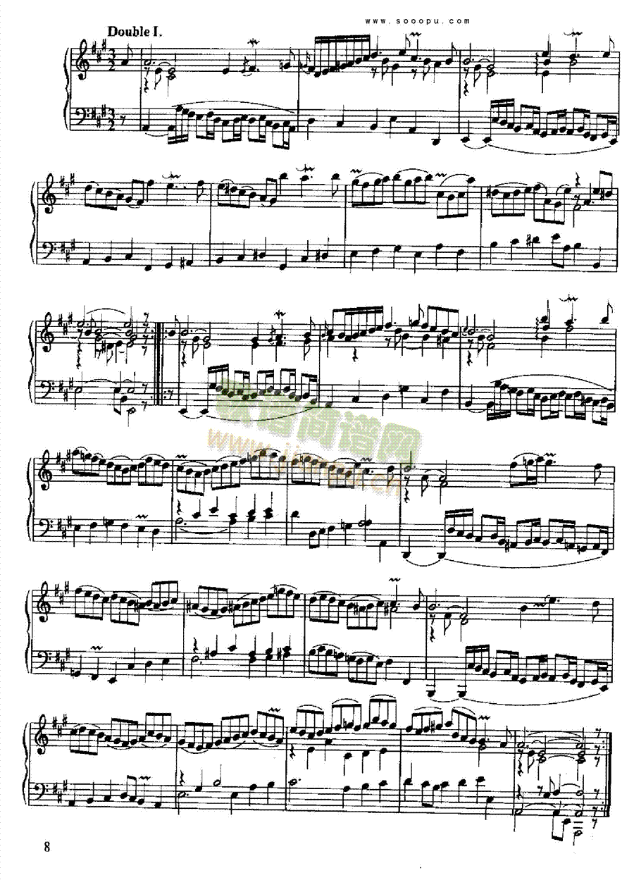 六首英国组曲 键盘类 钢琴7