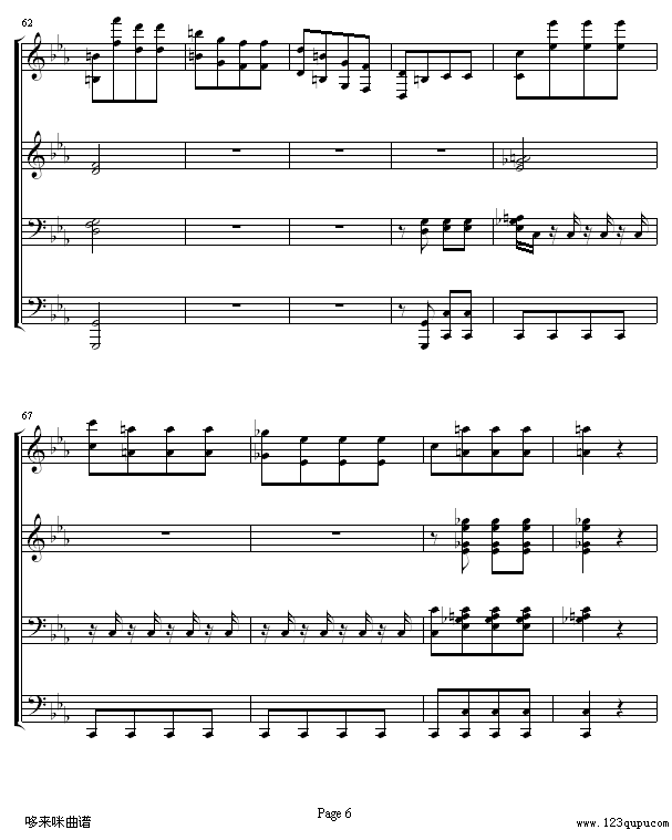 命运交响曲 -（钢琴4手联弹）-贝多芬6