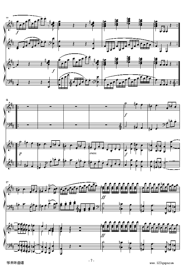 D大调双钢琴奏鸣曲K448第一乐章-莫扎特7
