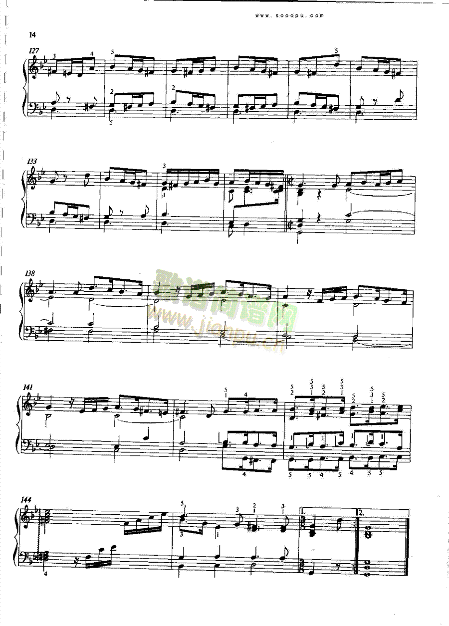 g小调序曲BWV822 键盘类 钢琴5