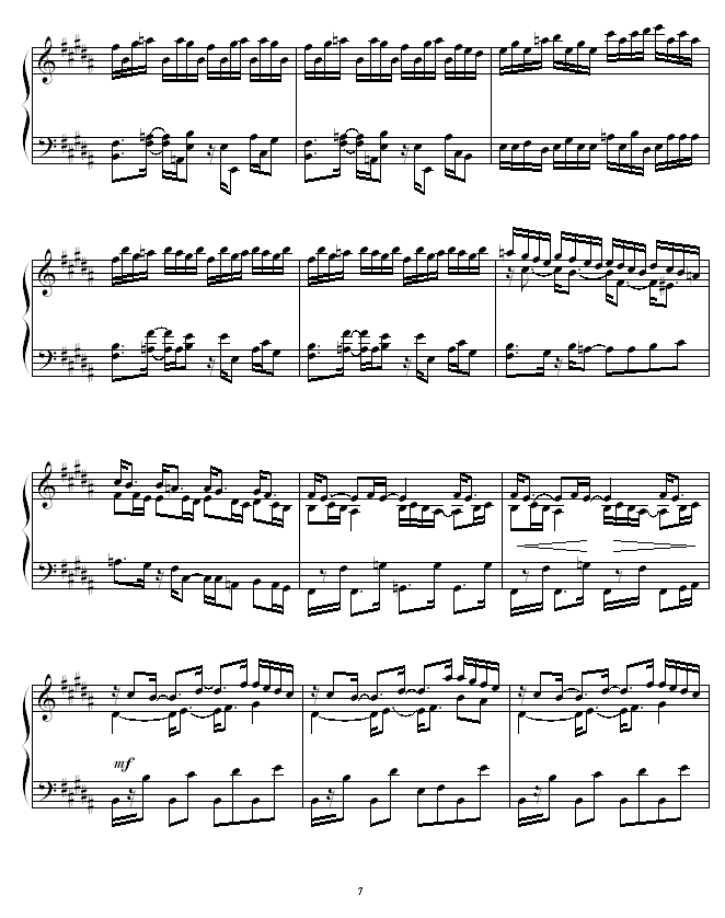 Etude in B Major -圣7