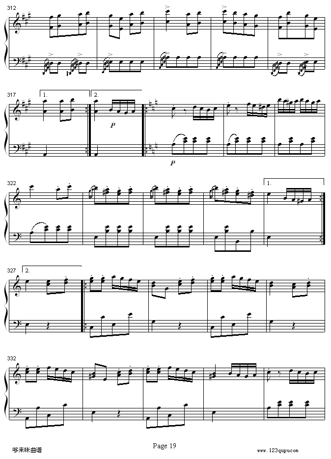 A大调钢琴奏鸣曲K331-寒风-莫扎特19