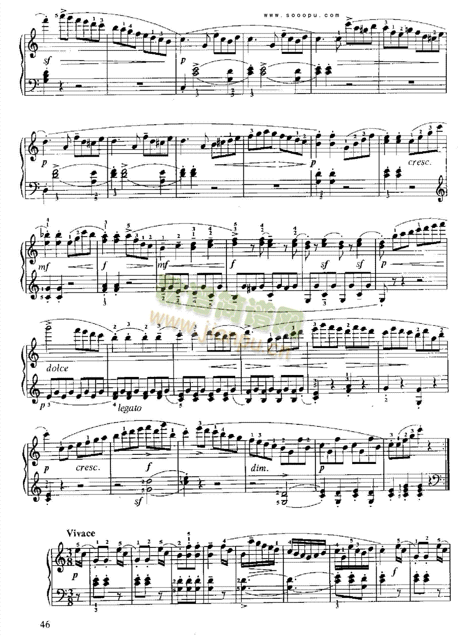 小奏鸣曲(Op.55 No.1) 键盘类 钢琴2
