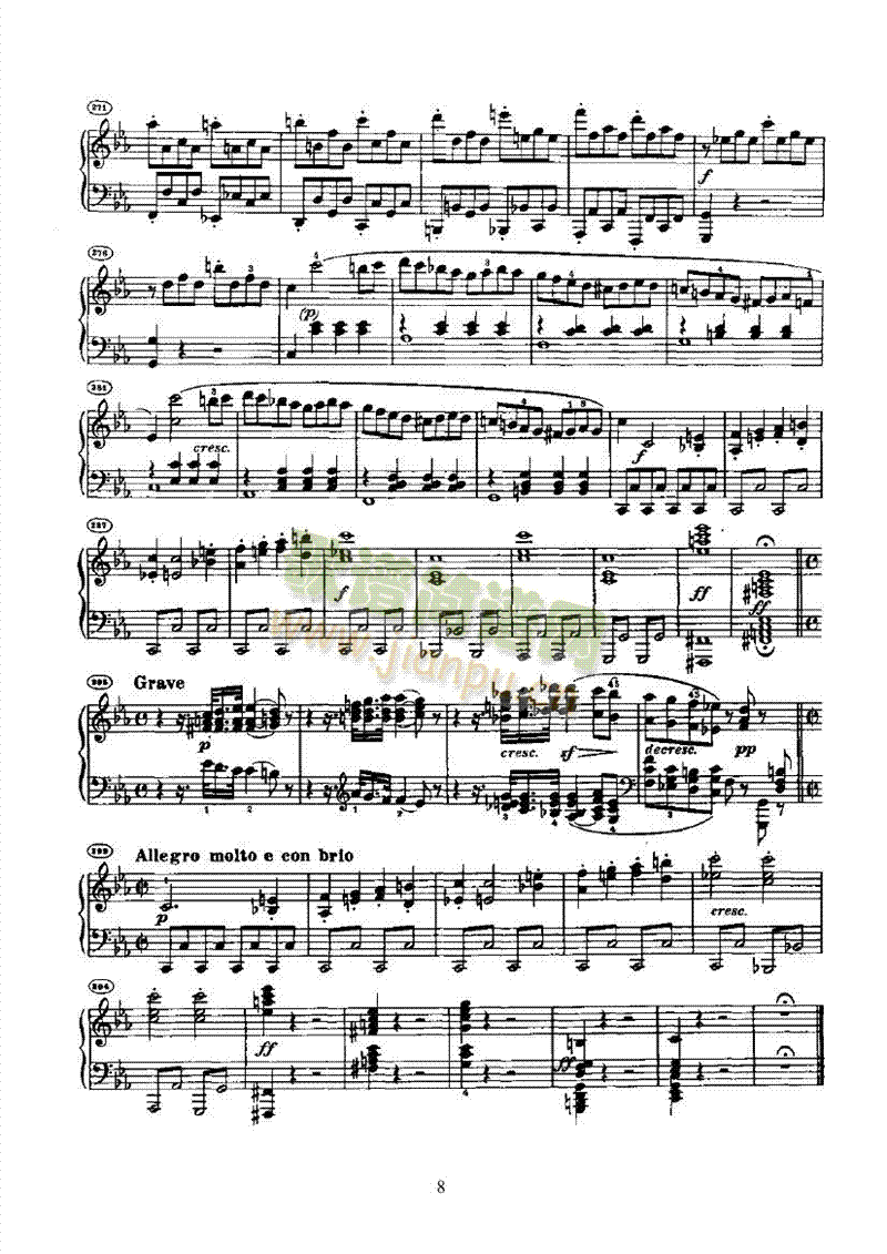 奏鸣曲(Opus13) 键盘类 钢琴8