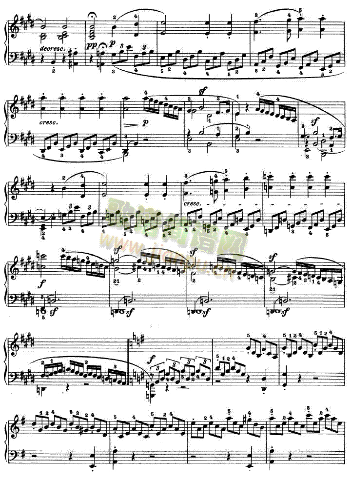 E大调第九钢琴奏鸣曲　Op. 14 No―110