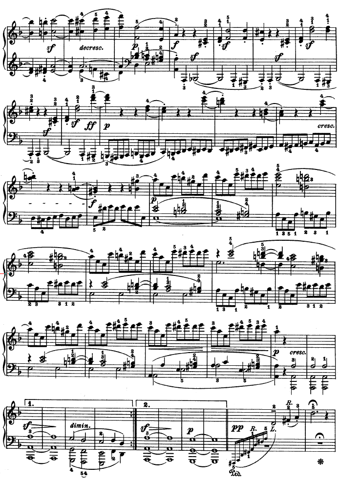 暴风雨-d小调第十七钢琴奏鸣曲 - Op.31―23