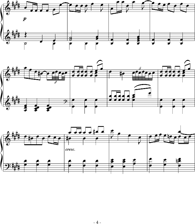 E大调奏鸣曲4