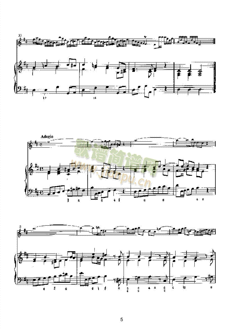 D大调第四奏鸣曲（钢伴） 管乐类 长笛5