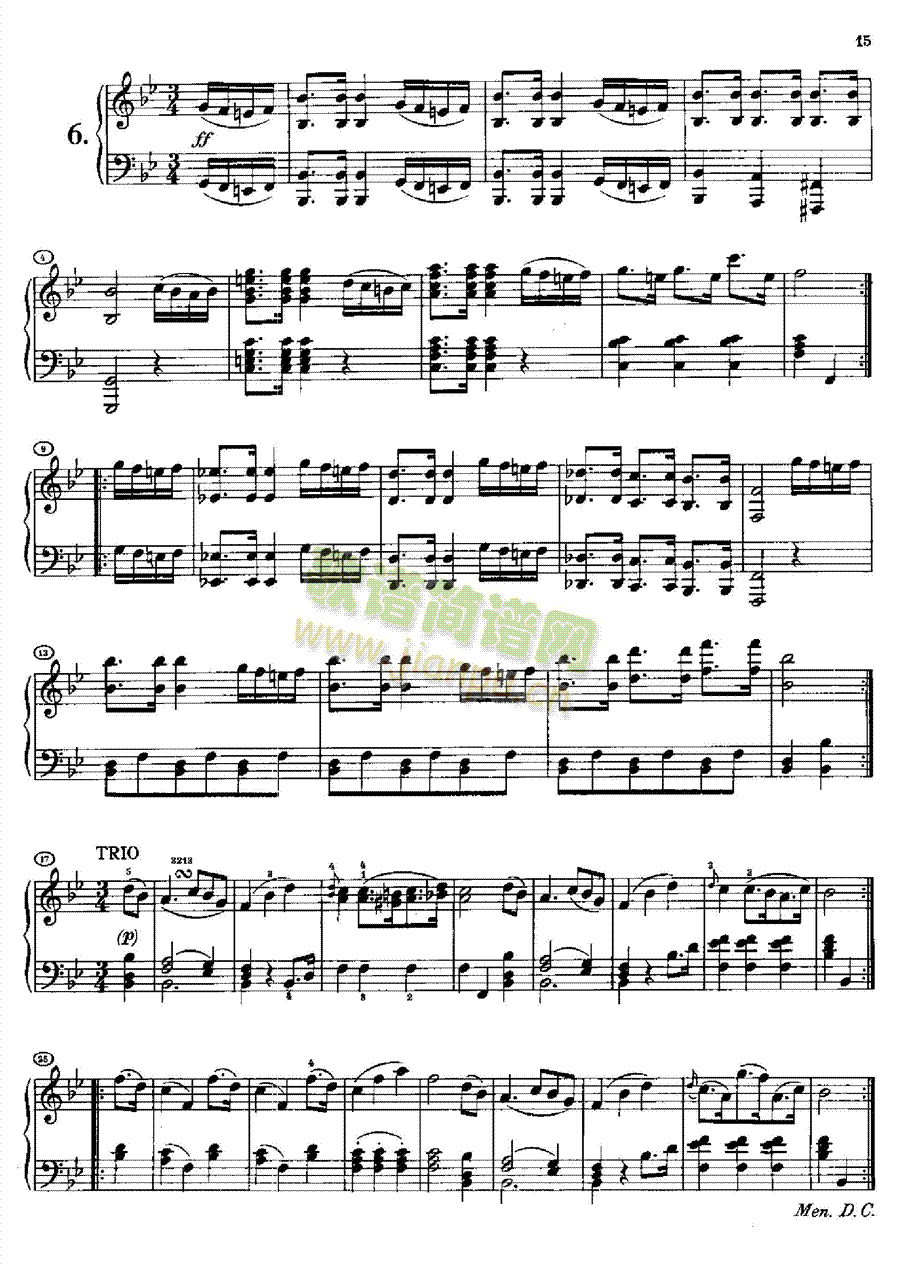 20首小步舞曲(1813年创作) 键盘类 钢琴6