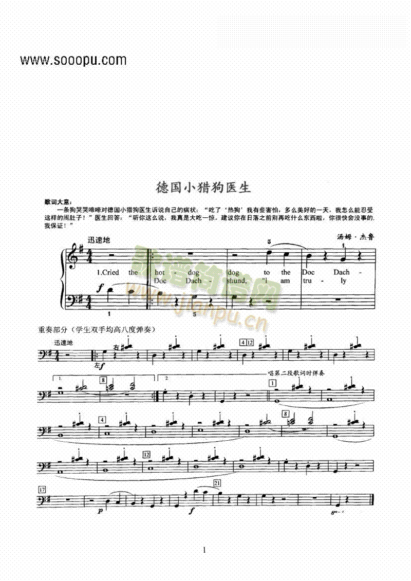 德国小猎狗医生 键盘类 钢琴1