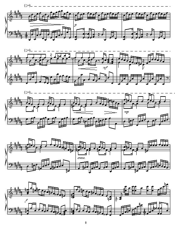 Etude in B Major8