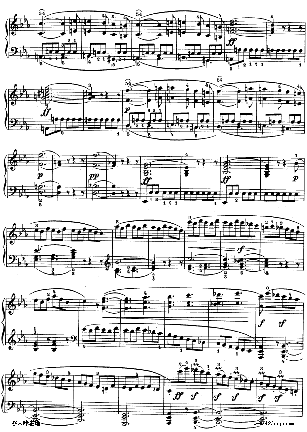 降E大调第四钢琴奏鸣曲-Op.7-贝多芬6