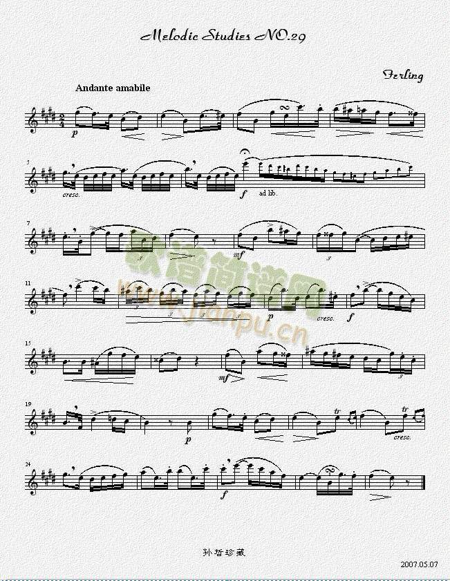 四十八首旋律练习曲之二十九1