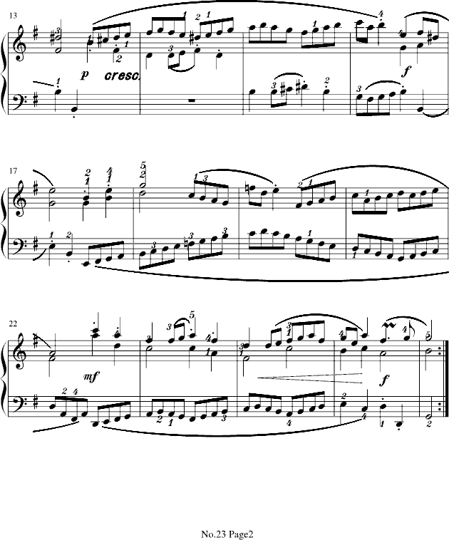 巴赫初步II No.23 Gavotte2