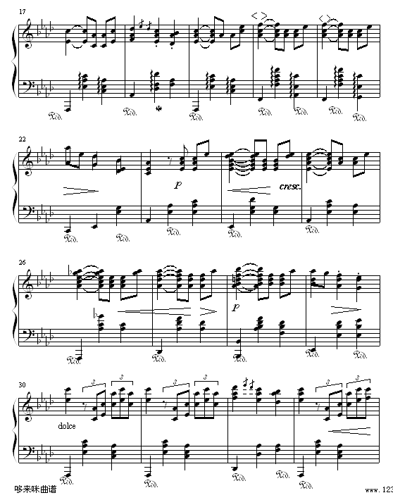 降A大调圆舞曲-勃拉姆斯2