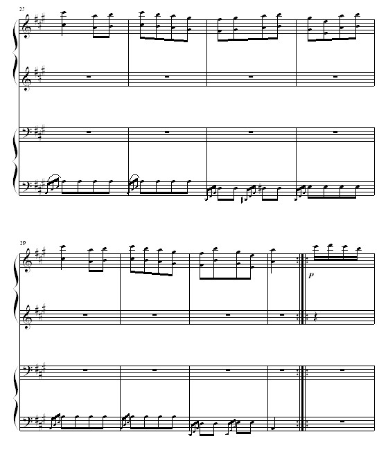 土耳其进行曲四手联弹4