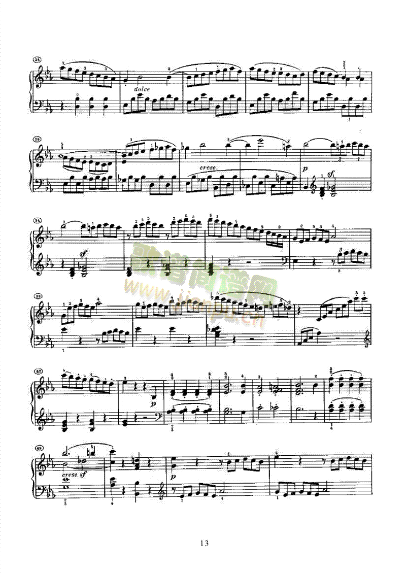 奏鸣曲(Opus13) 键盘类 钢琴13