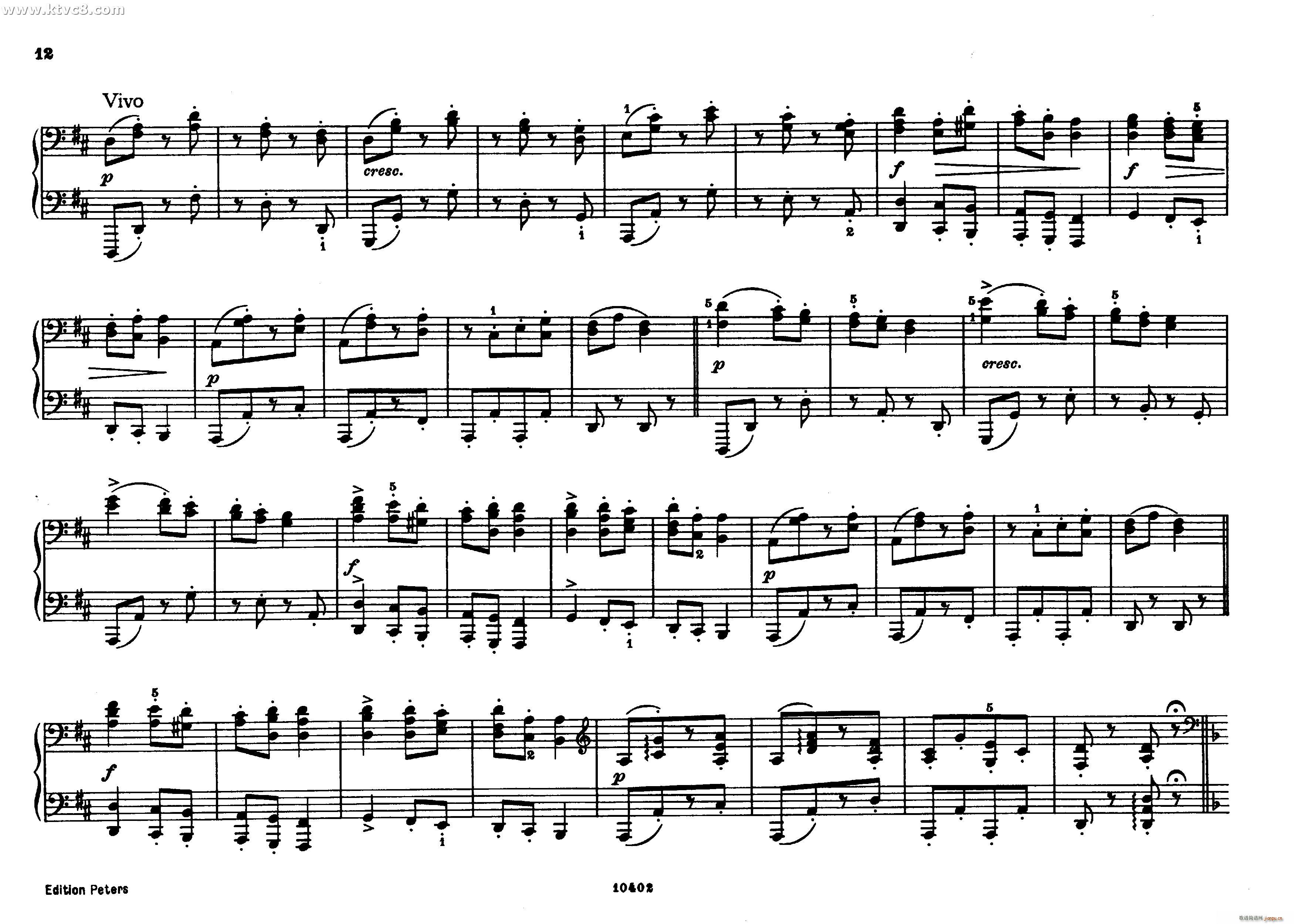 勃拉姆斯匈牙利舞曲 钢琴四手联弹11