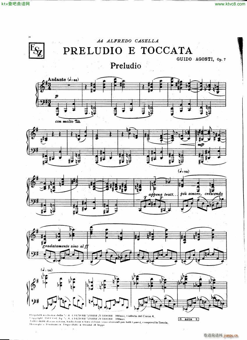 Agosti op 7 Preludio e Toccata1