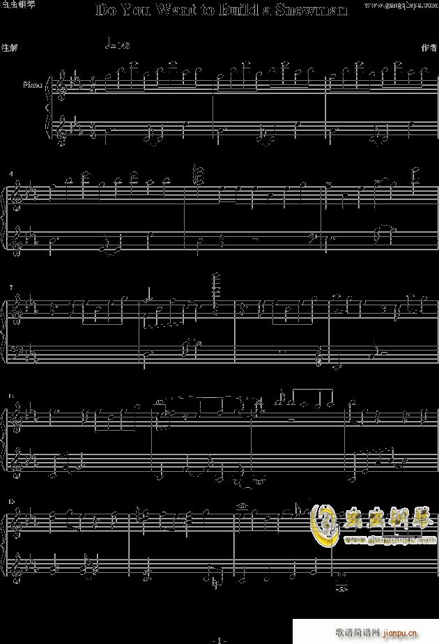Do You Want to Build a Snowman - easier version -_冰雪奇缘1