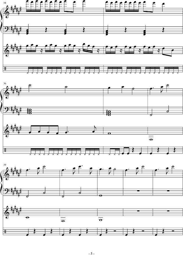 情绪（第一次编）-钢琴谱(钢琴曲)-wuliangyou5