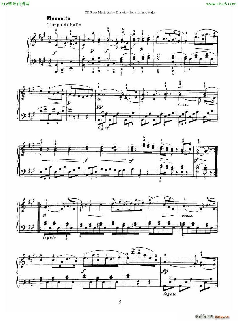 Dussek Sonatina in G Major24