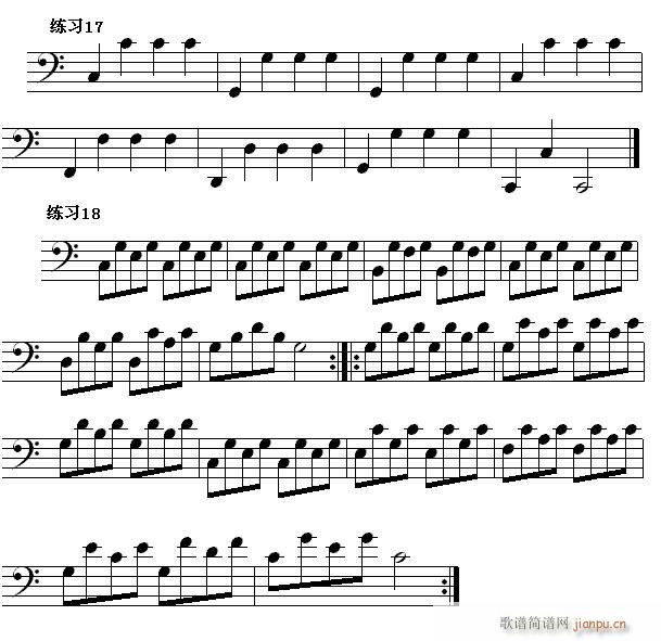 怎样看钢琴 第三节 识读低音部分常见的音乐进行(五)1