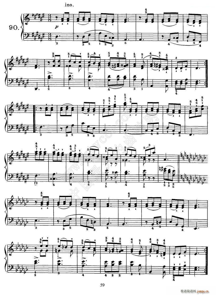 Czerny - 100 Progressive Studies Op 139（84―90）4