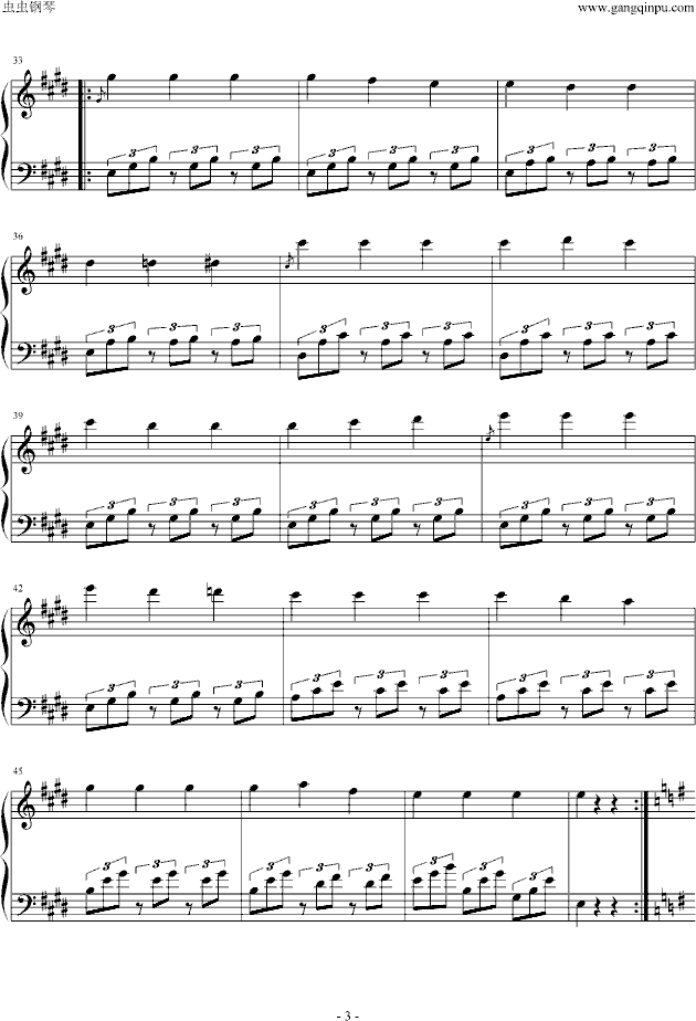 爱的罗曼史-（真正原声带版）-钢琴谱(钢琴曲)-蓝色生死恋3