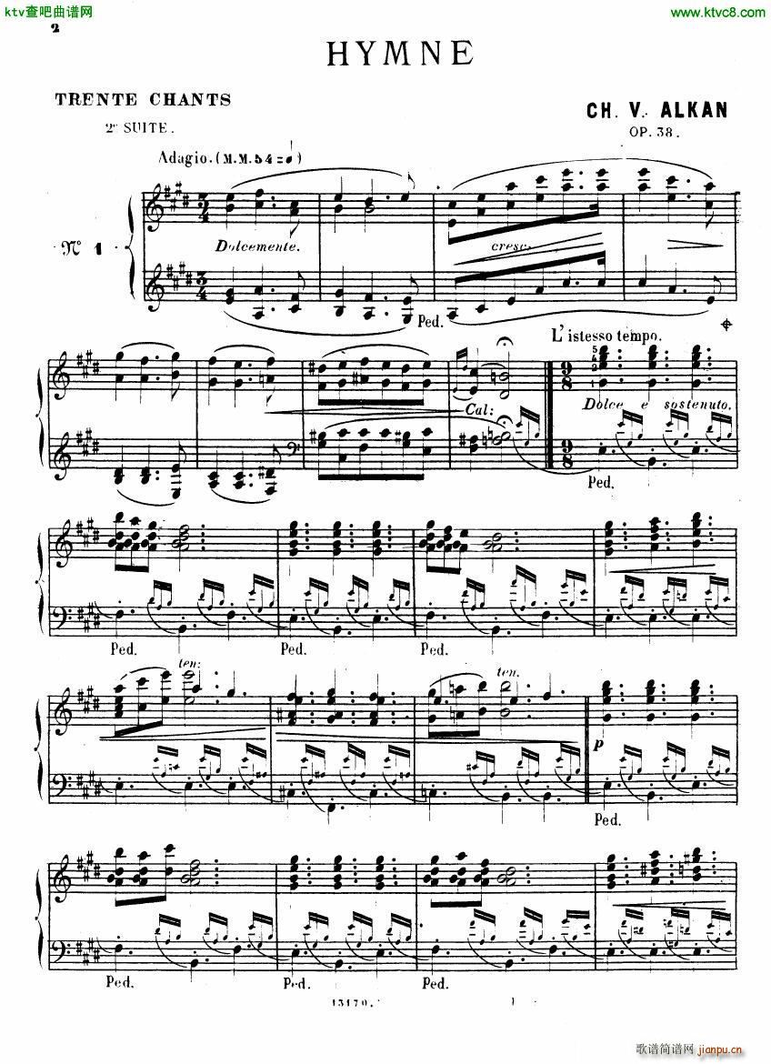 Alkan op 38b Deuxieme recueil de chants1