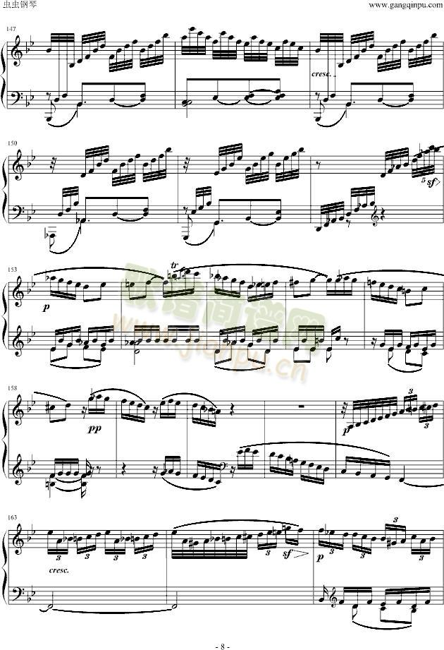 贝多芬降B大调奏鸣曲第四乐章8
