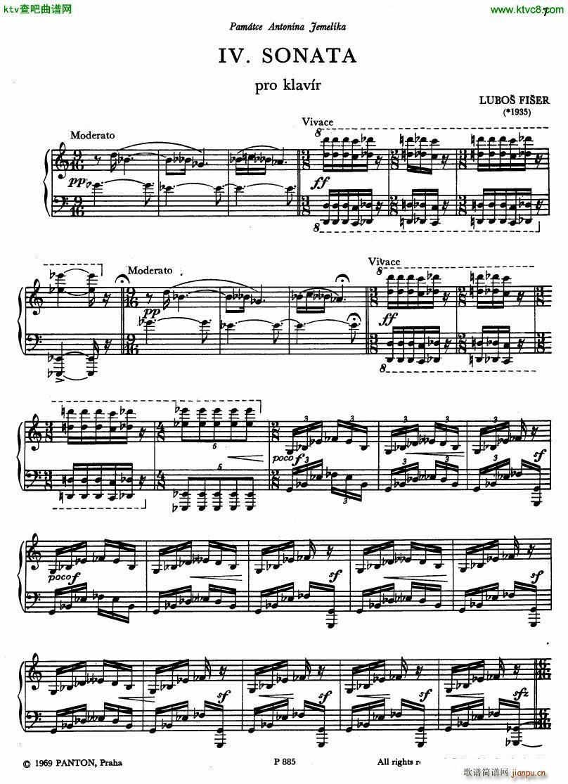 Fiser piano sonata no 45