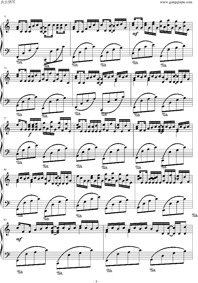 卡农（乔治・温斯顿）-钢琴谱(钢琴曲)-乔治温斯顿5